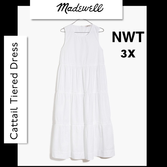 Madewell White Cattail Tiered Dress NWT Size 3X Sold Out on Website - Picture 3 of 17